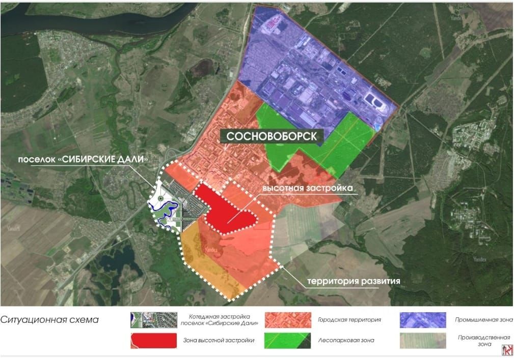 Карта сосновоборска красноярского