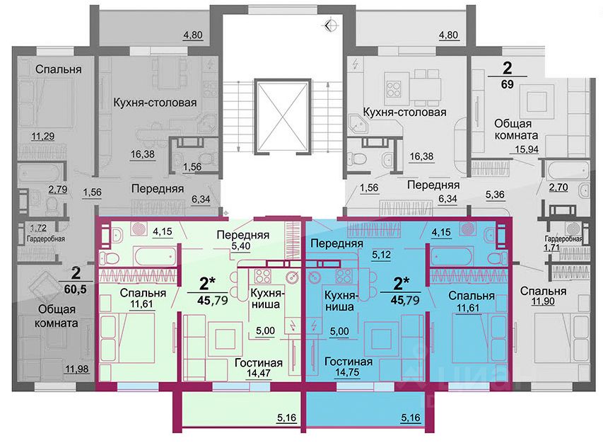 Парковый планировка квартир Объявление № 74647744 - аренда двухкомнатной квартиры в Челябинске, Центральном 