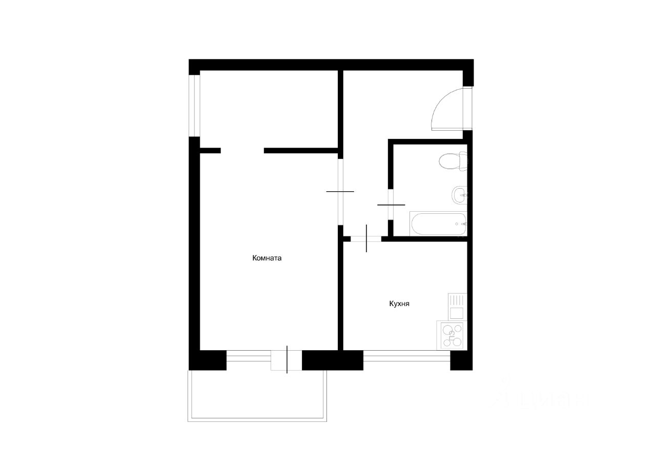Объявление №78701240 - аренда однокомнатной квартиры в Москве, улица ...