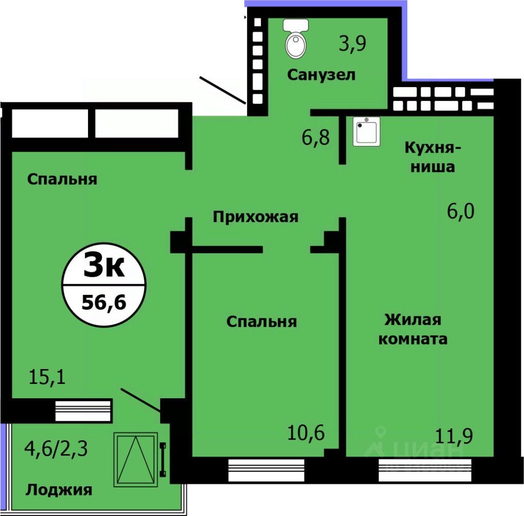 Купить трехкомнатную квартиру в микрорайоне Тихие Зори в Красноярске, 26  объявлений о продаже жилой недвижимости по цене от 6,8 млн ₽ на N1.