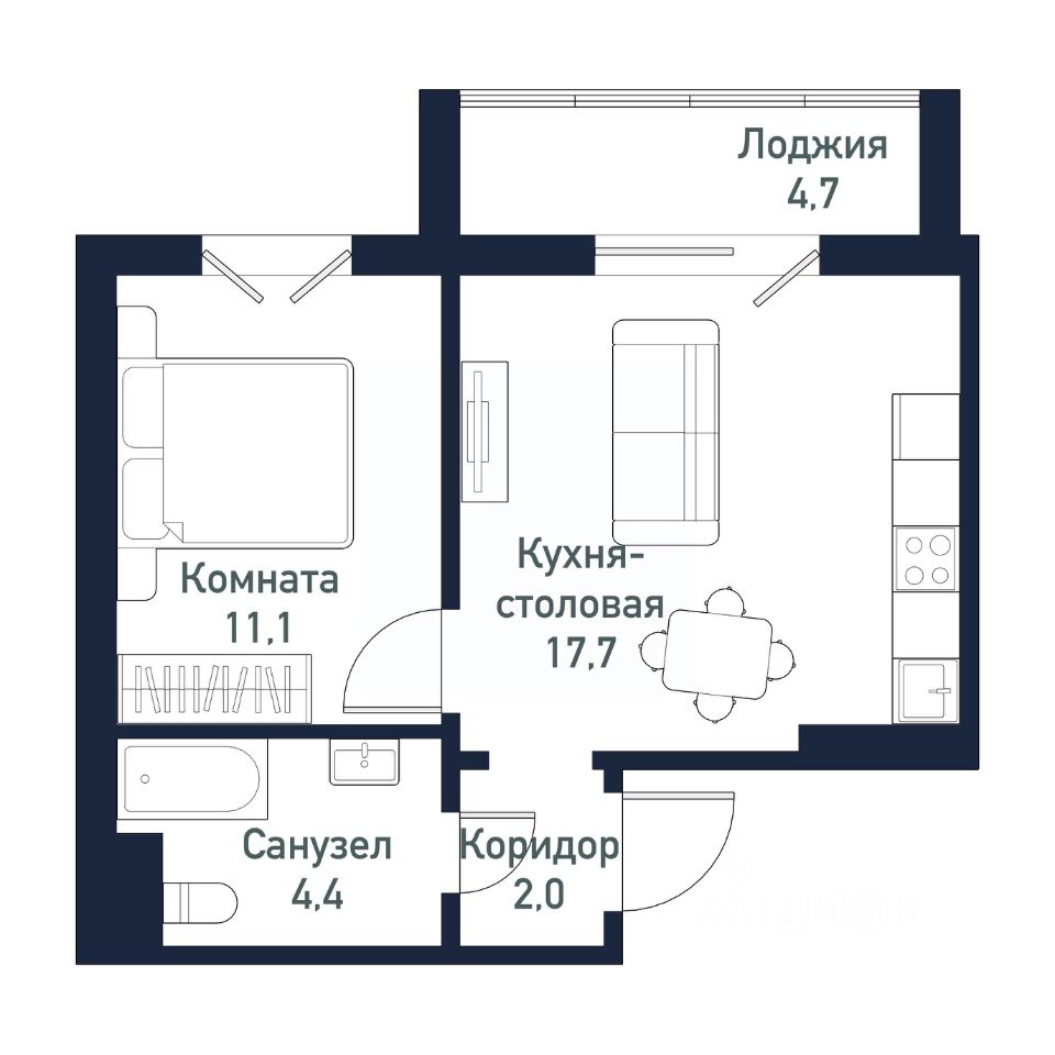 Купить однокомнатную квартиру-студию в Челябинске, 2 441 объявление о  продаже жилой недвижимости по цене от 311,1 тыс ₽ на N1.