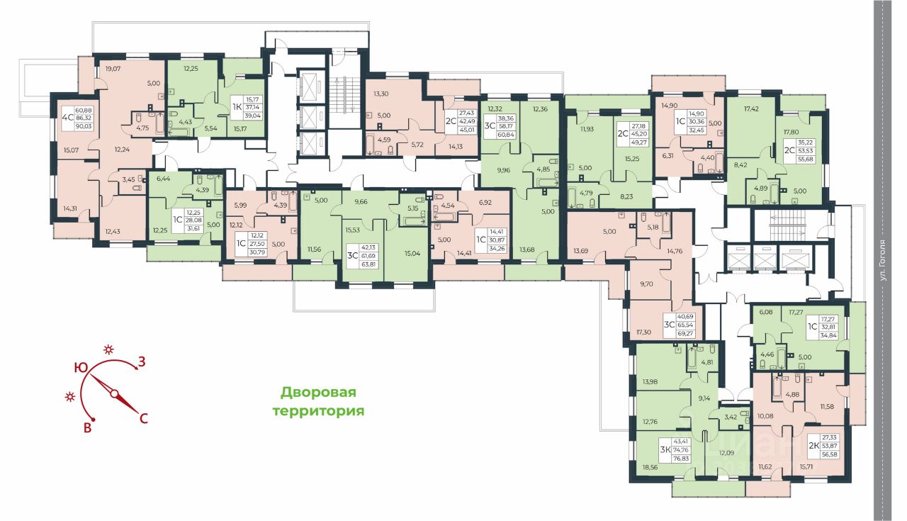 Купить квартиру на улице Гоголя в Новосибирске, 313 объявлений о продаже  жилой недвижимости по цене от 3 млн ₽ на N1.