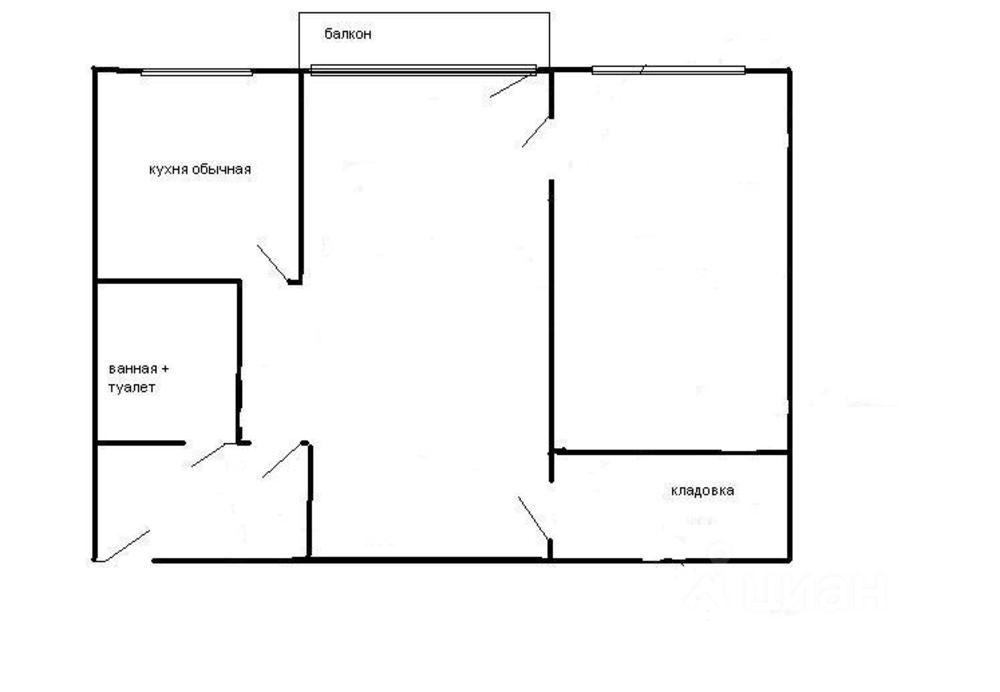 План квартиры хрущевки 2 комнаты