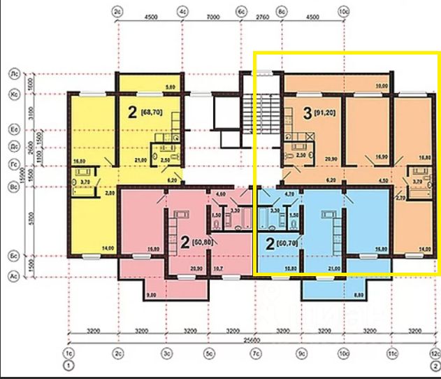 Парковый планировка квартир Объявление № 73967685 - продажа трехкомнатной квартиры в Челябинске, Курчатовско