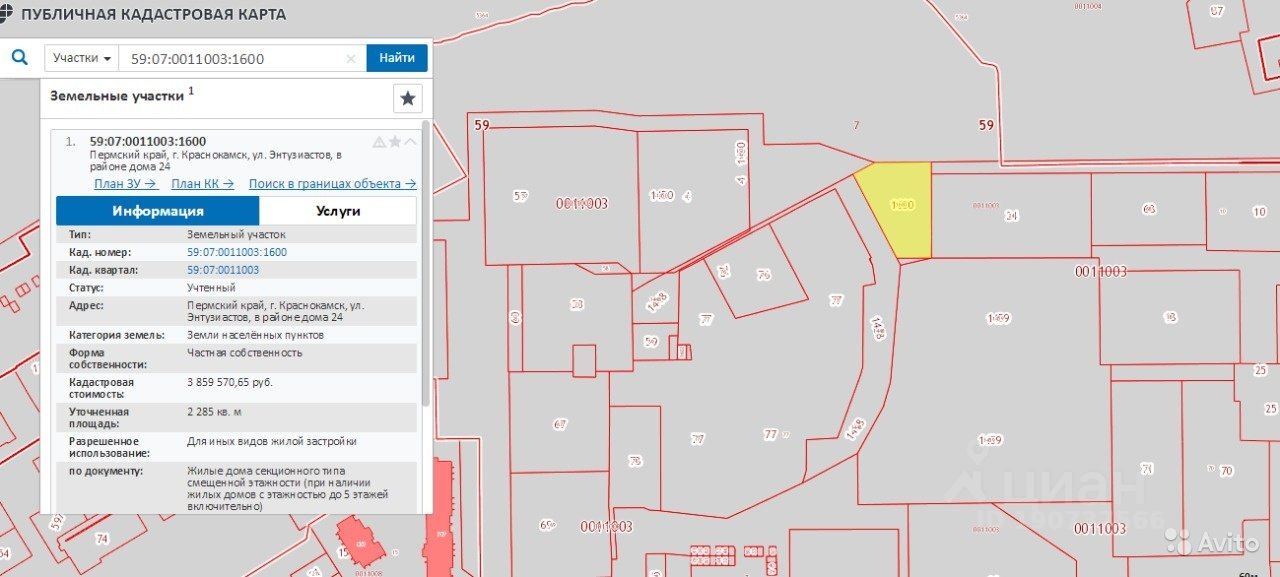 Публичная кадастровая карта краснокамск пермский край