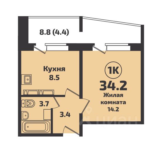 Квартира чешской планировки 3 комнаты