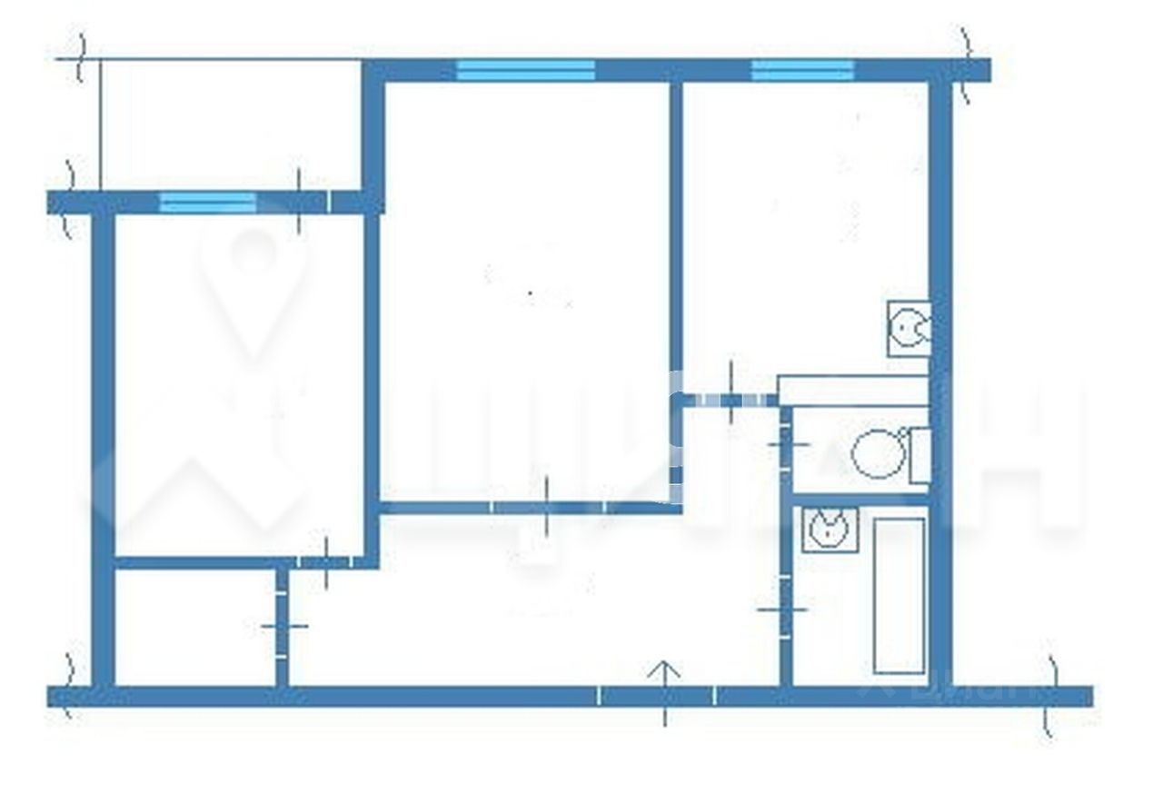Планировка 2 комнатной квартиры 83 серии