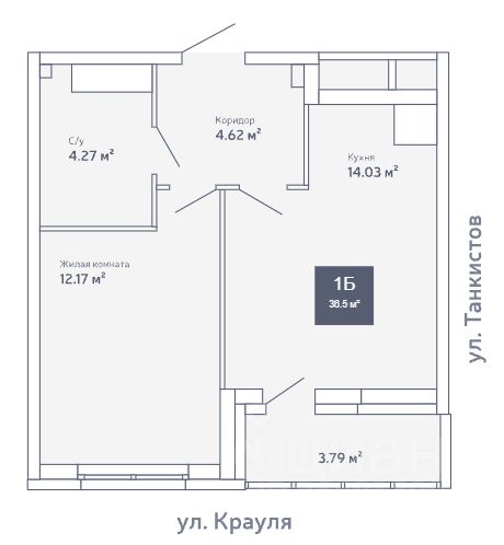Объявление № 107622125 - продажа двухкомнатной квартиры в новостройке в Екатерин