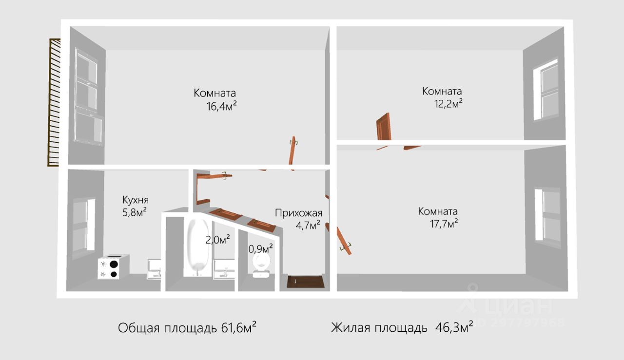 Купить квартиру на улице Энтузиастов в Верхней Пышме, 1 объявление о  продаже жилой недвижимости по цене от 4,4 млн ₽ на N1.