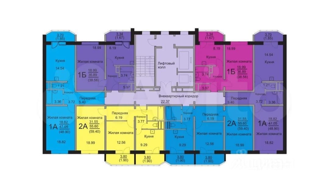 Объявление №107395645 - продажа однокомнатной квартиры в новостройке в ...