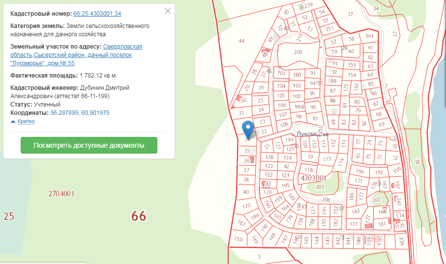 Кадастровая карта сысертского района свердловской области