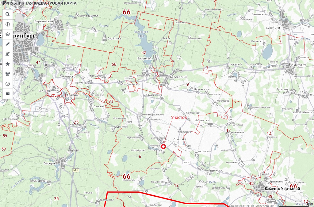 Кадастровая карта белоярский хмао