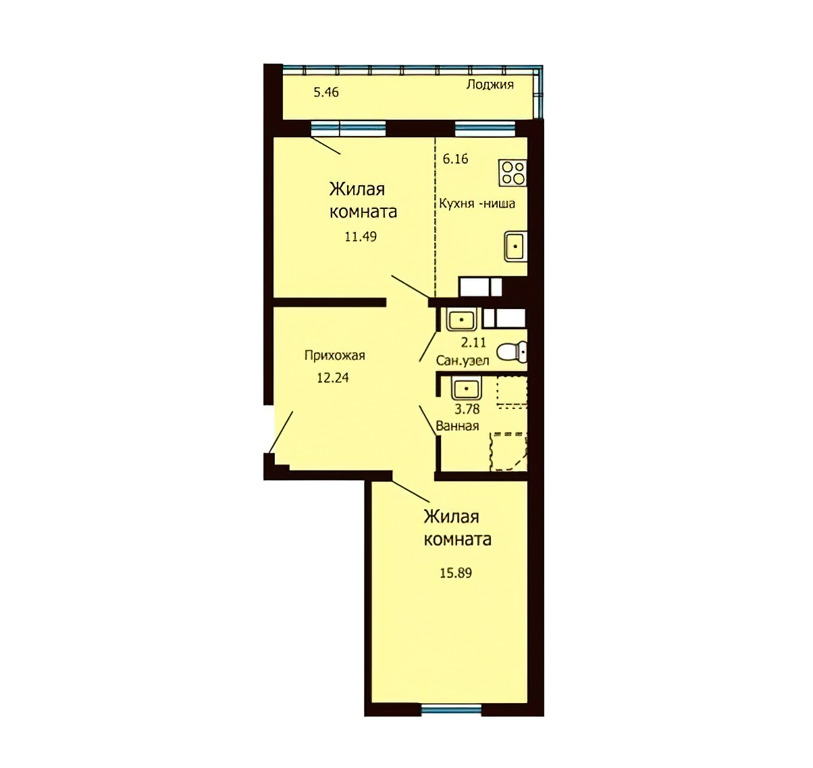 Объявление № 72005871 - продажа однокомнатной квартиры в новостройке в Екатеринб