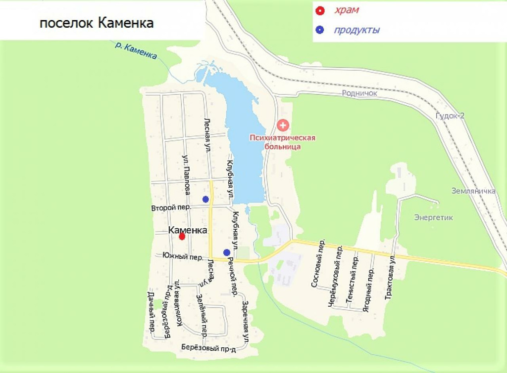 Карта пос каменка